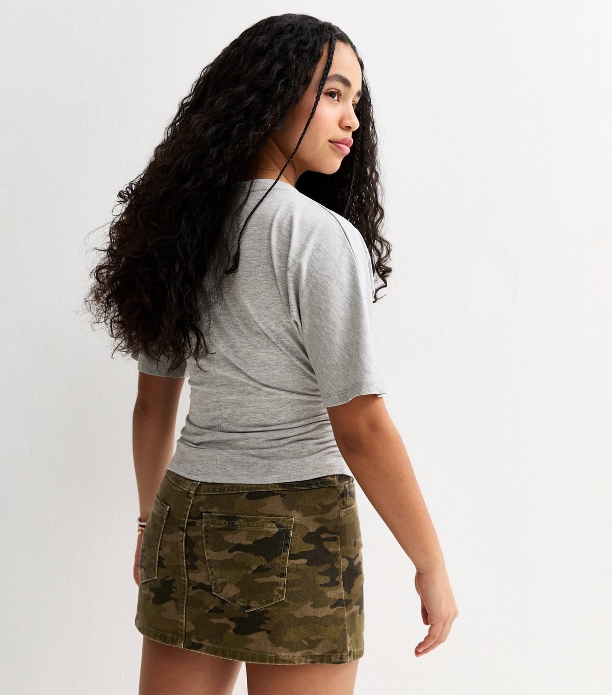 New Look Girls' Grey Ruched Waist T-Shirt New Look - 4