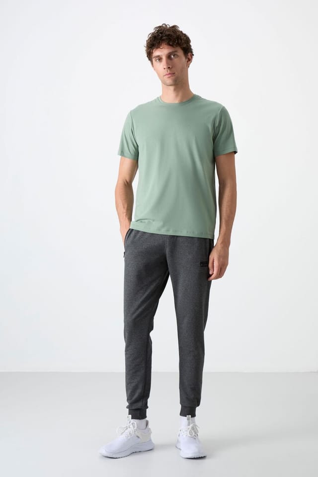 Tommy Life Tommy Life Men's Solid Jogger Sweatpants in Charcoal - 2