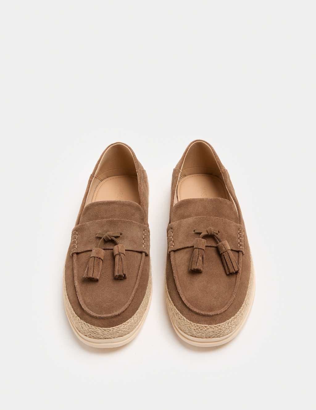 Marks & Spencer M&S Tasselled Suede Espadrilles Tan