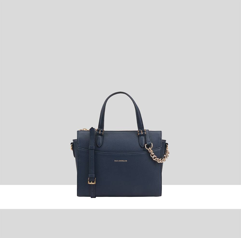 Paul Costelloe Paul Costelloe Women's Harlan Leather Multi Way Bag in Blue - 1