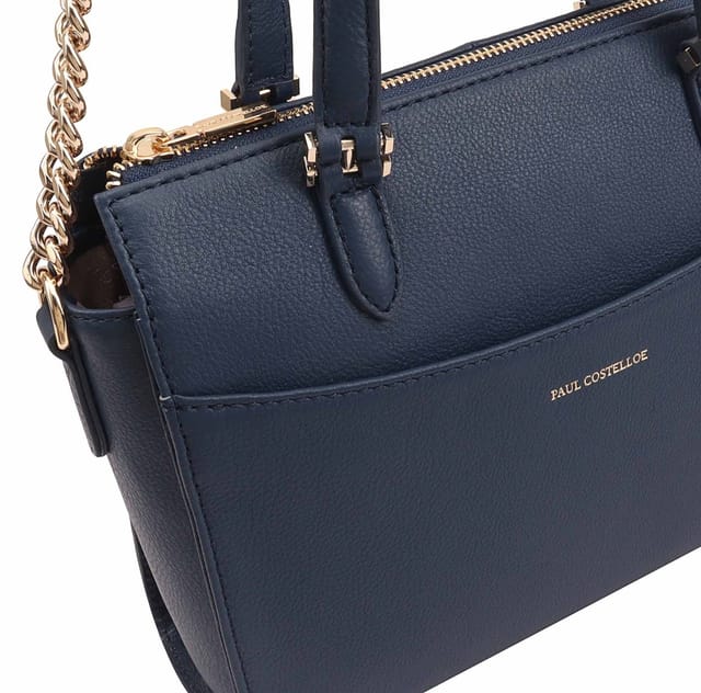 Paul Costelloe Paul Costelloe Women's Harlan Leather Multi Way Bag in Blue - 3