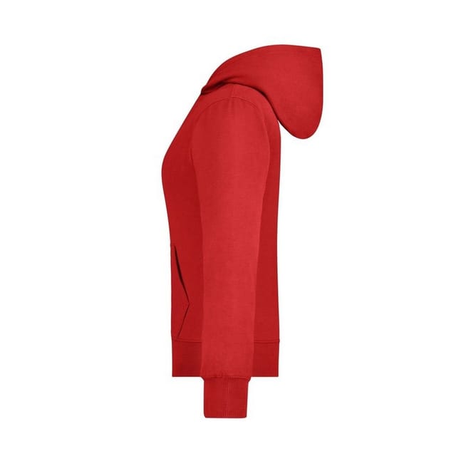 James and Nicholson James and Nicholson Women's Full Zip Hoodie in Red - 3