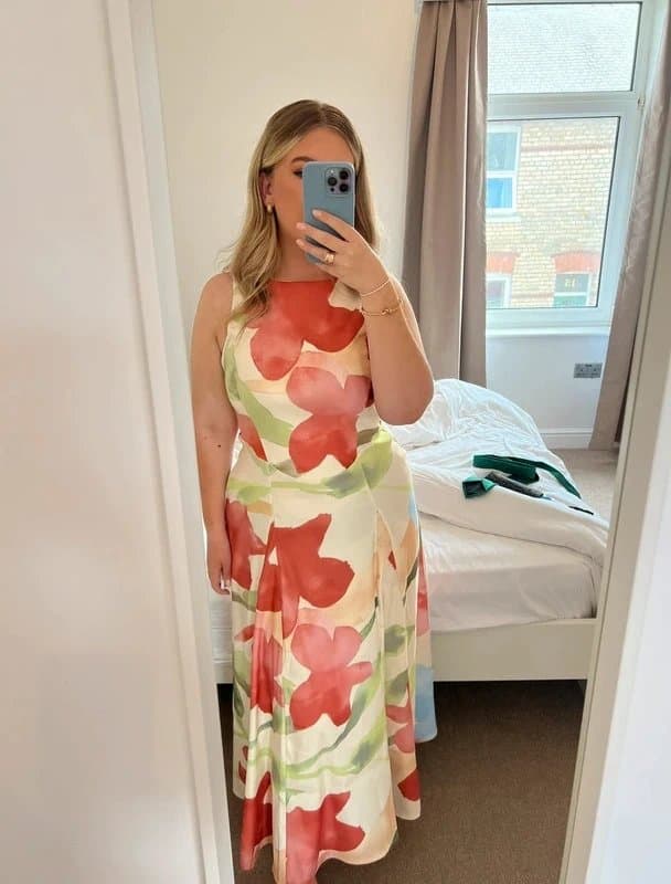 ASOS ASOS corset waist floral yellow dress