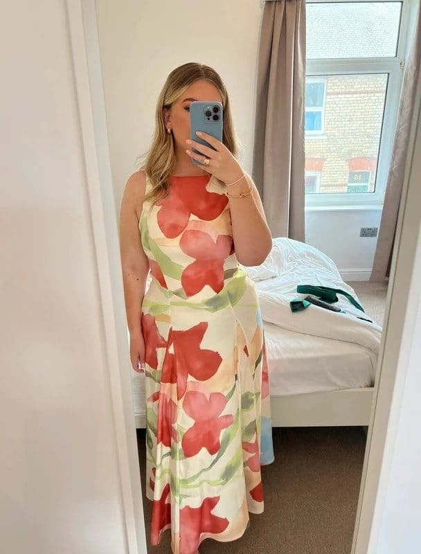 ASOS ASOS corset waist floral yellow dress - 1
