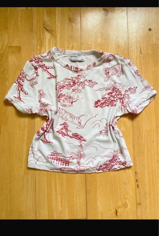 Bershka bershka patterned white top