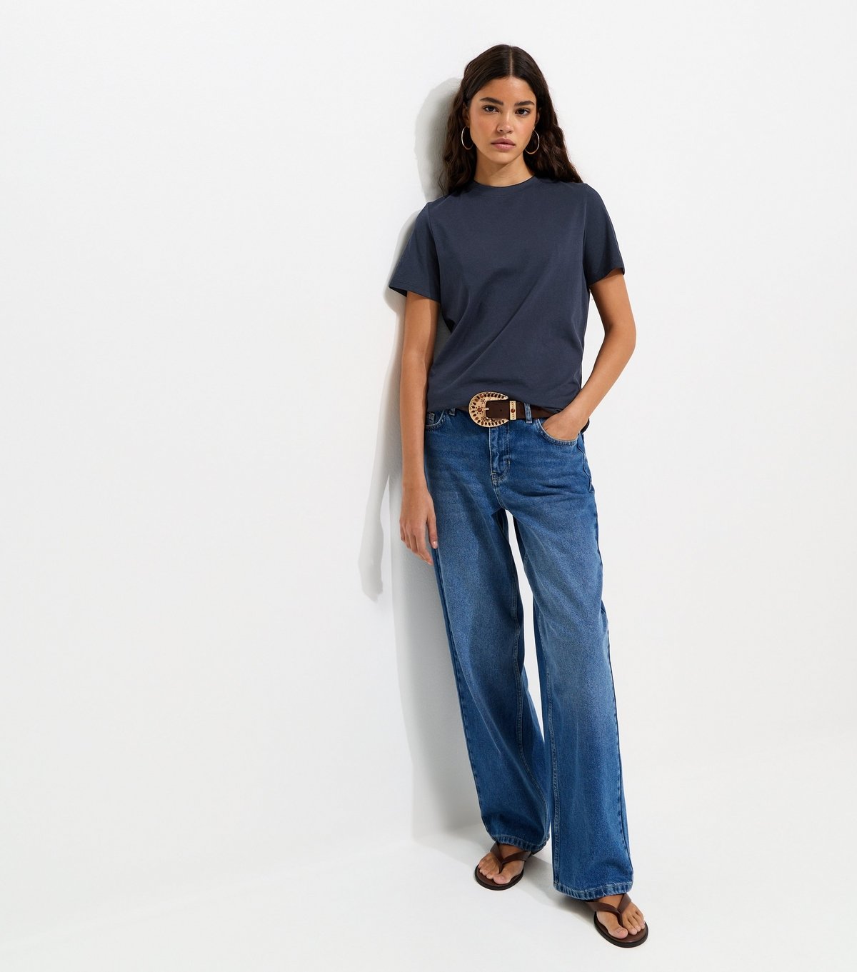 New Look Women's Navy Cotton Crew Neck T-Shirt New Look - 3