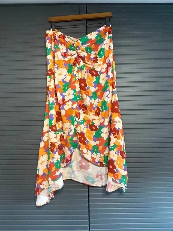 ASOS Design Ladies floral summer midi skirt size 14
