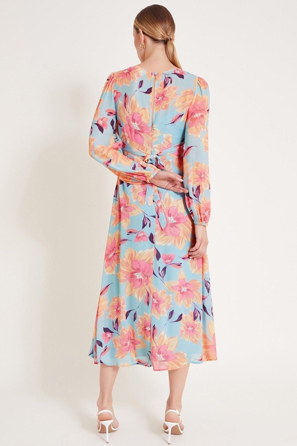 Monsoon Monsoon Women's Lilith Floral Print Dress Blue - 4