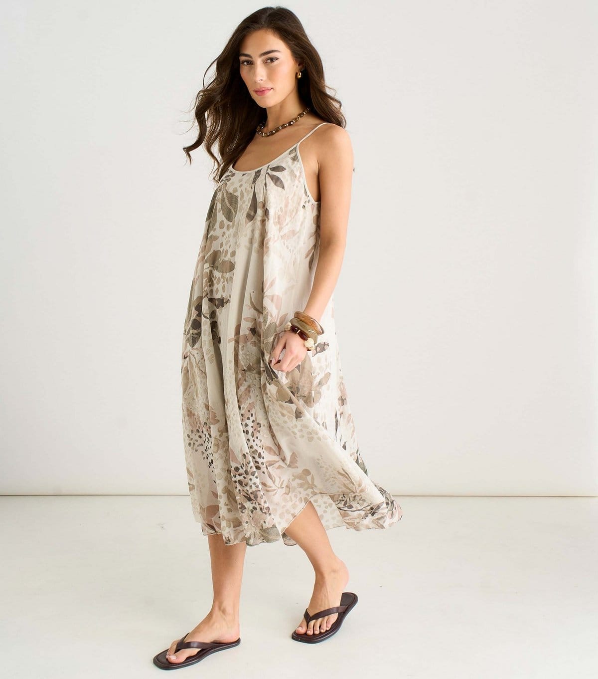 Gini London Women's White Floral Strappy Midi Dress Gini London New Look - 4