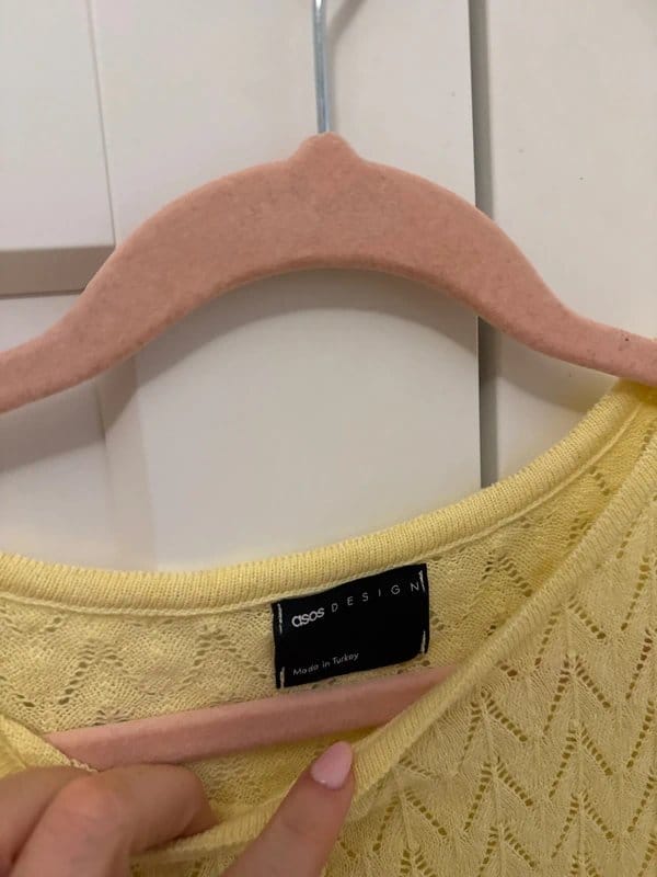 ASOS Design Yellow crochet cover up - 1