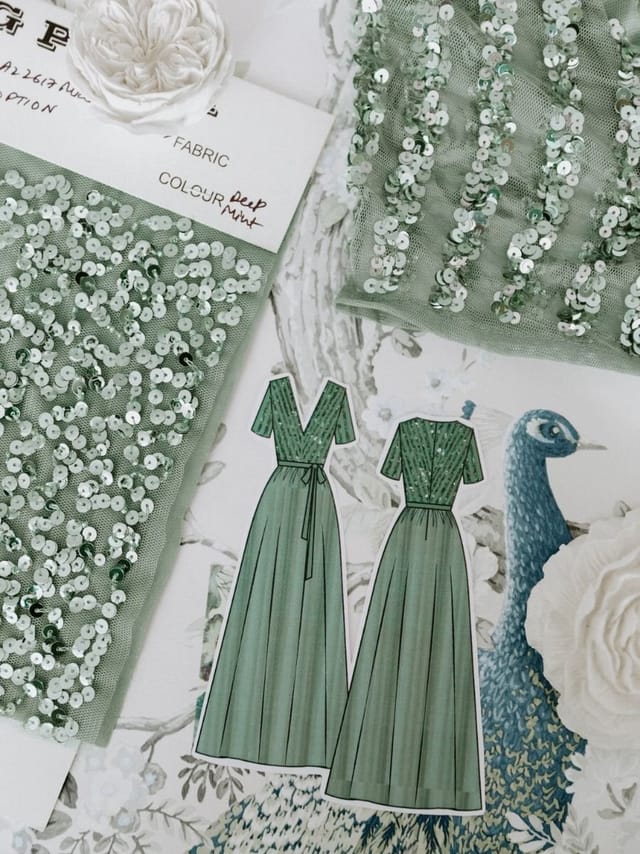 Maya Deluxe Maya Deluxe Women's Belted Stripe Embellished Maxi Dress in Dark Green - 3