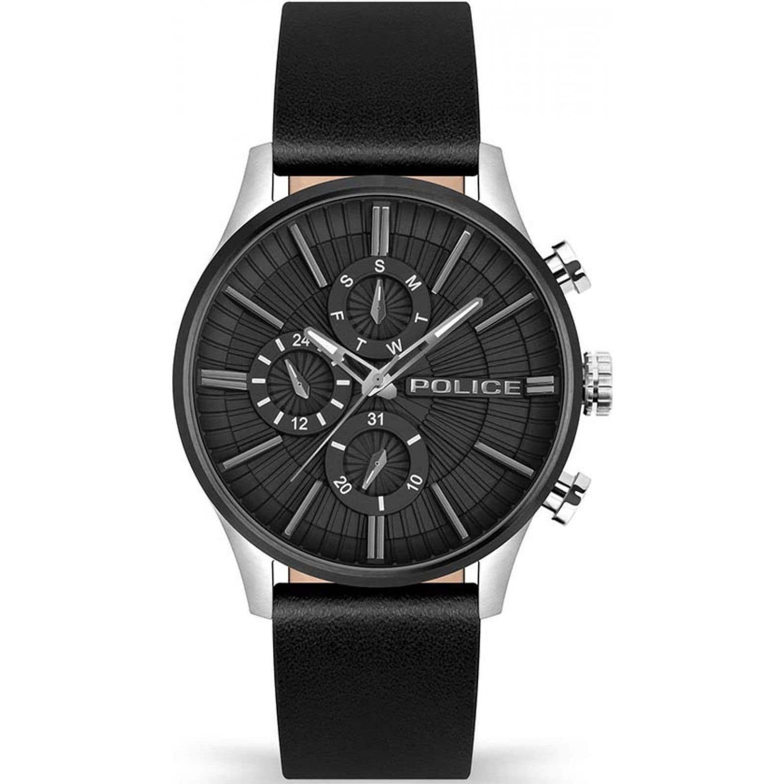 Police Police Men's PEWJF2195040 Barter 44mm Quartz Watch in Black