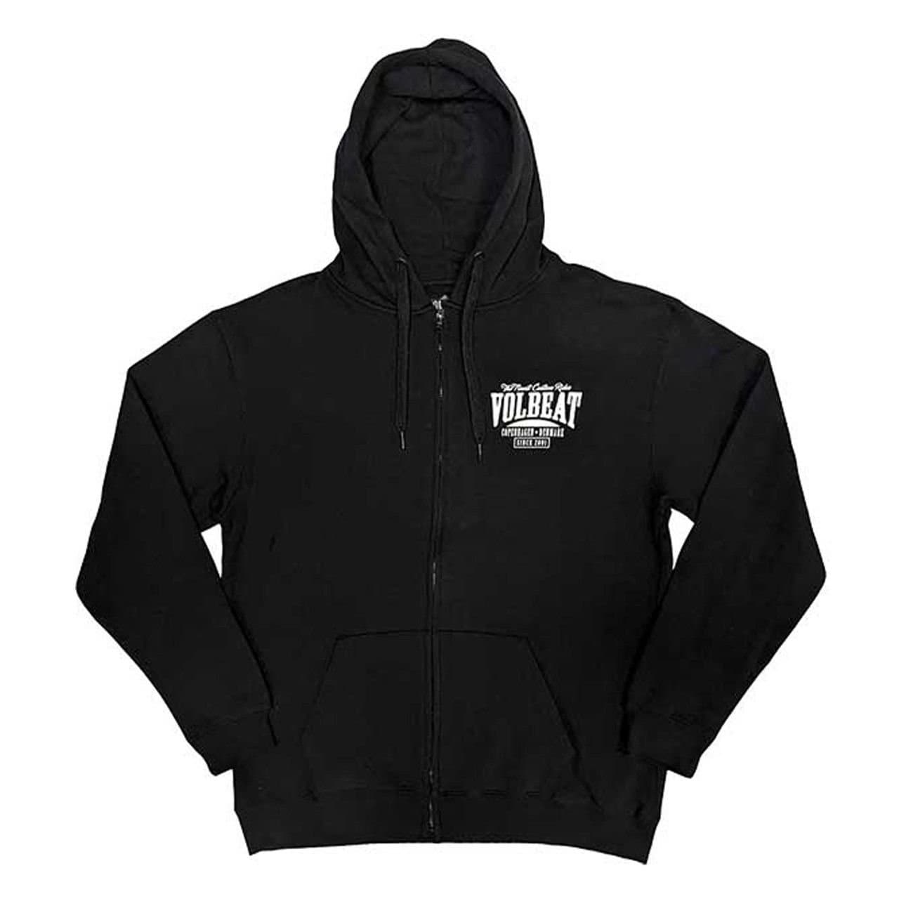 Volbeat Volbeat Men's Louder & Faster Back Print Full Zip Hoodie in Black