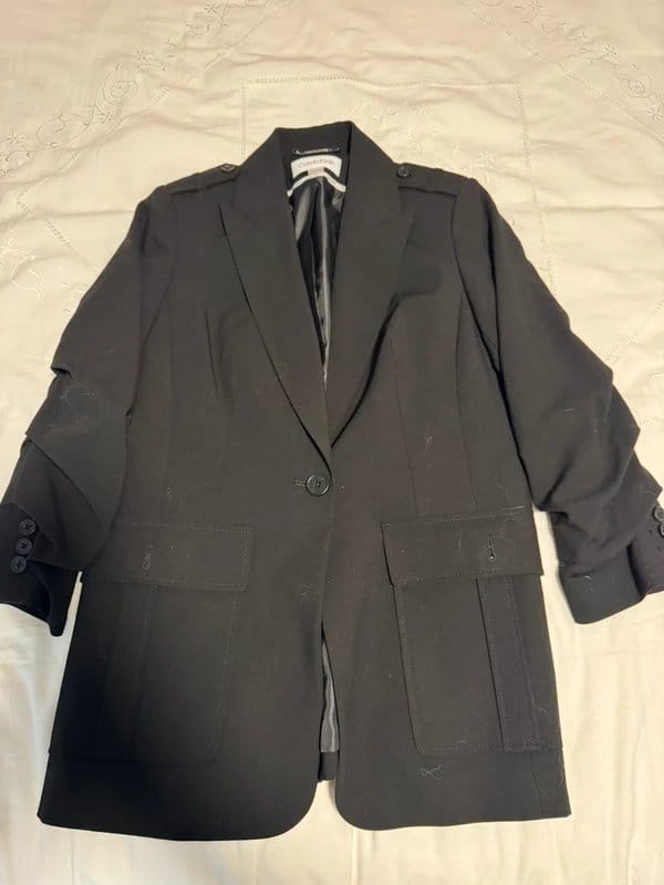 Calvin Klein Black Short Sleeve Blazer