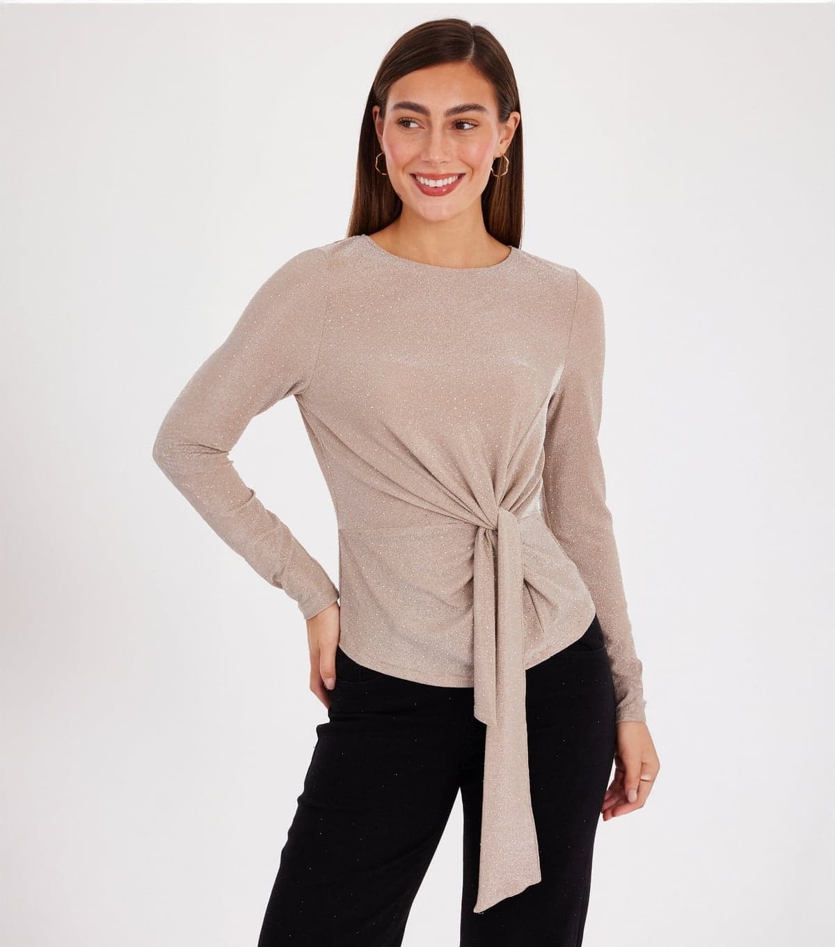 Quiz Women's Champagne Rhinestone Top Quiz New Look