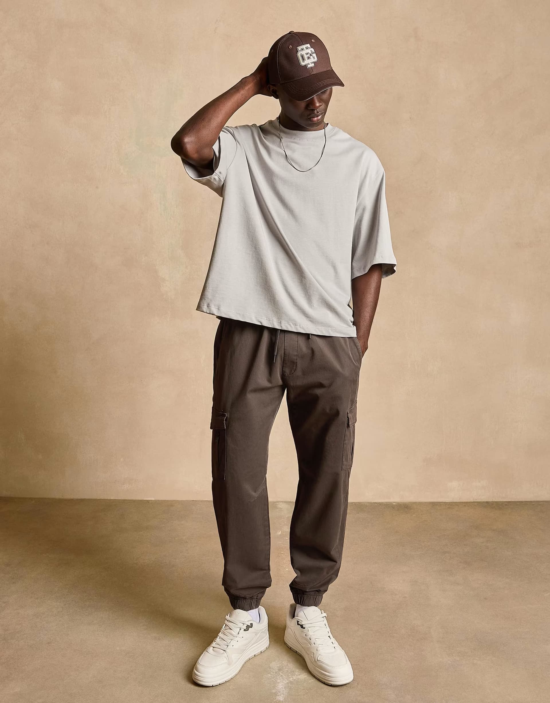 ASOS Bershka Cargo joggers in brown