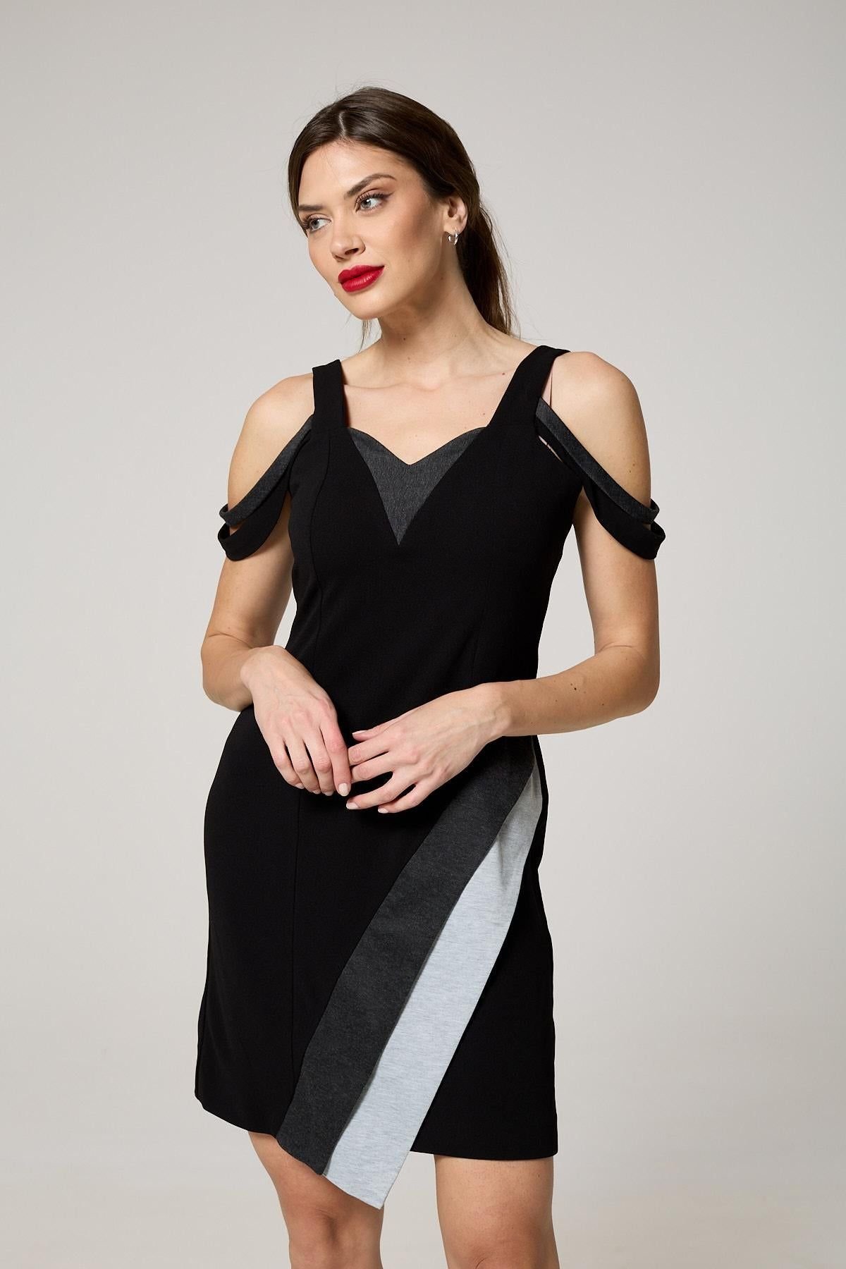 K-Win London K-Win London Women's Black Elegant Off-Shoulder Dress - 3