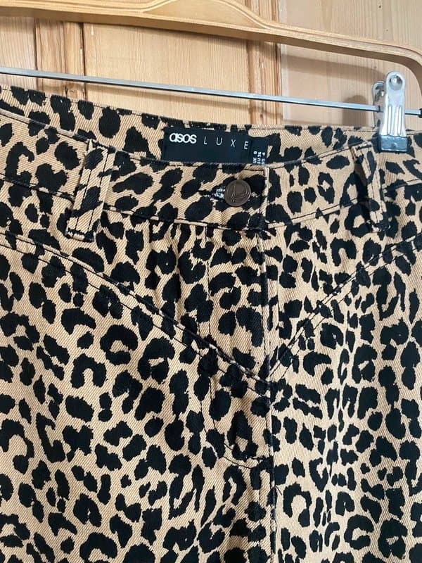 ASOS ASOS luxe leopard print jeans