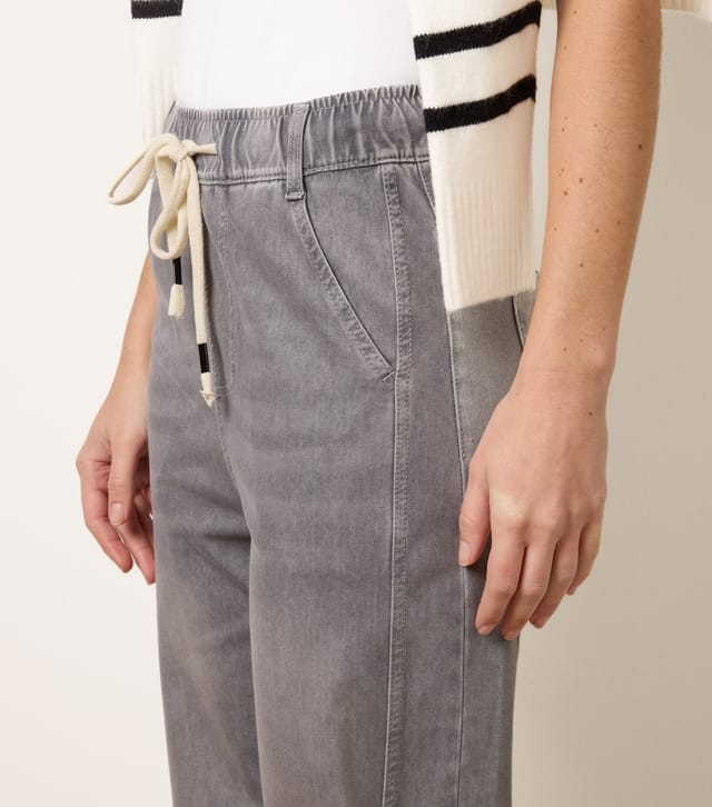 Blue Vanilla Women's Light Grey Seam Detail Wide Leg Jeans Blue Vanilla New Look - 3