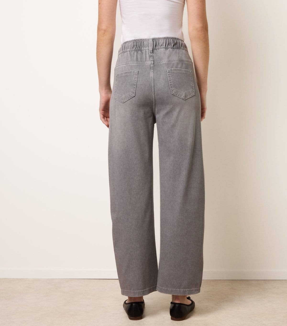 Blue Vanilla Women's Light Grey Seam Detail Wide Leg Jeans Blue Vanilla New Look - 4