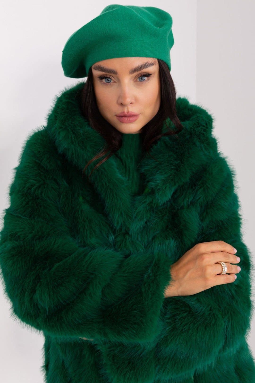 Love Lace Love Lace Green Cotton Beret Hat for Everyday Wear