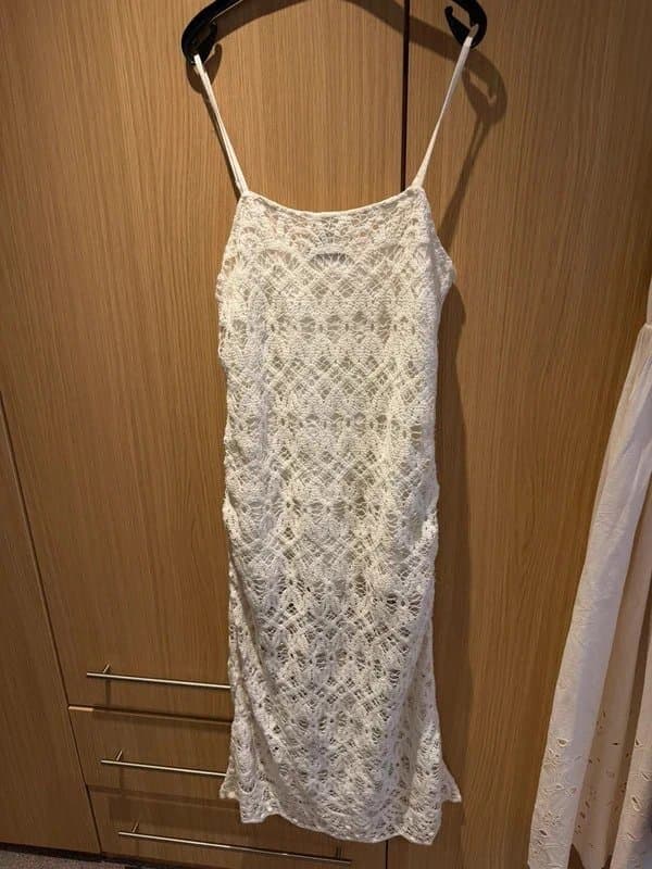 New Look Cream size 10 crochet dress new look