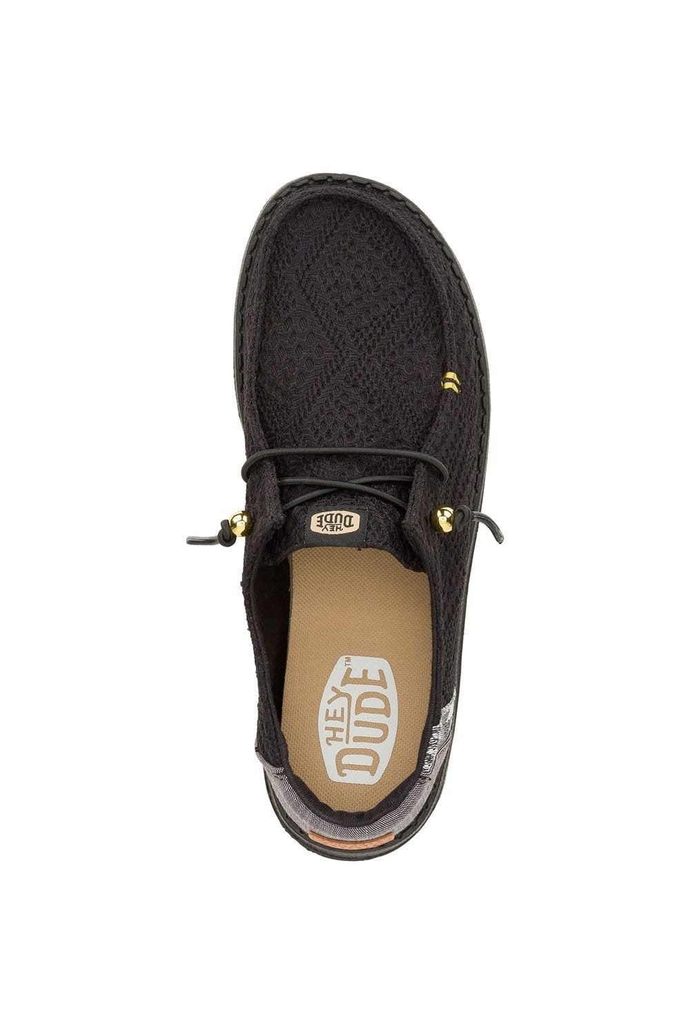 Hey Dude Hey Dude Women's Wendy Boho Crochet Shoes in Black - 4