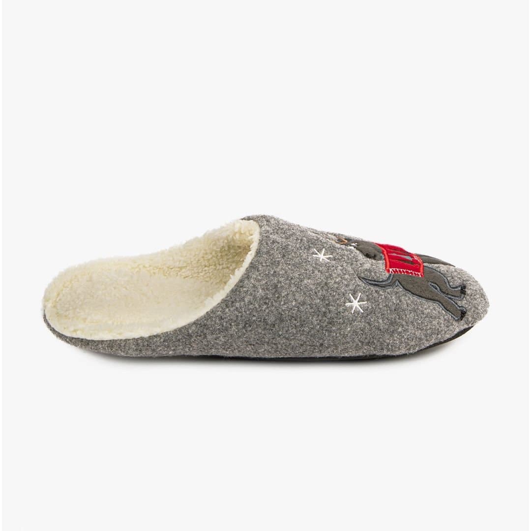 Totes Isotoner Totes Isotoner Men's Isotoner Slip On Mule Slippers in Grey