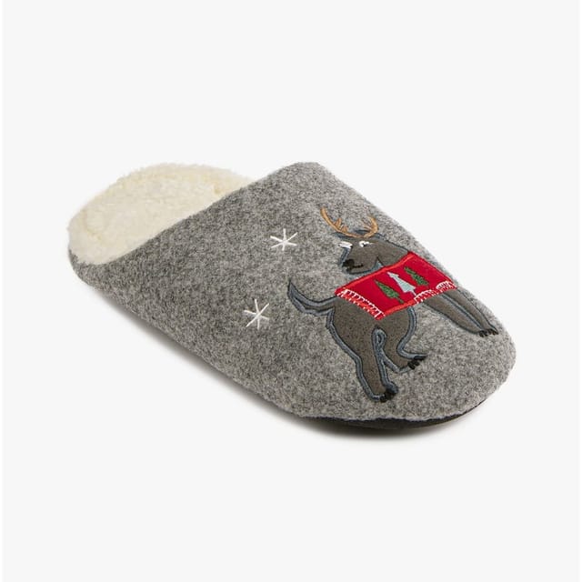 Totes Isotoner Totes Isotoner Men's Isotoner Slip On Mule Slippers in Grey - 2