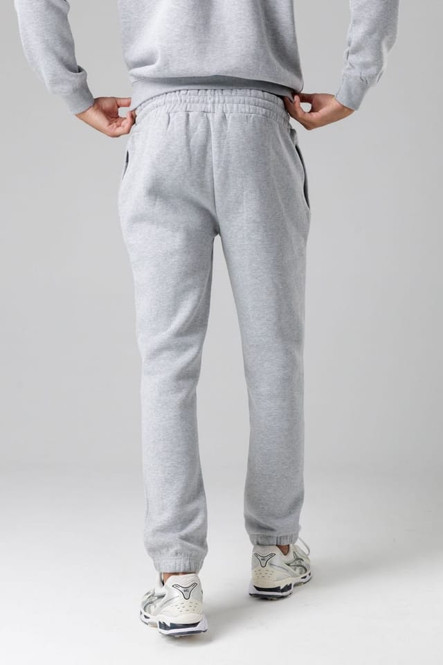 Firetrap Firetrap Men's Cotton Rich Brushed Fleece Joggers with Zip Pockets in Light Grey - 2
