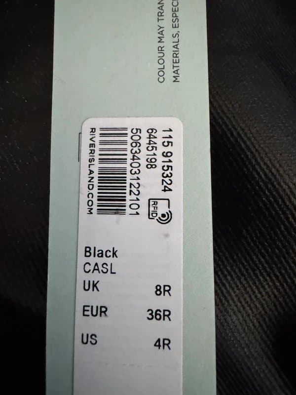 River Island River Island Black Coated Relaxed Straight Jeans – UK 8 / EUR 36 – New With Tags