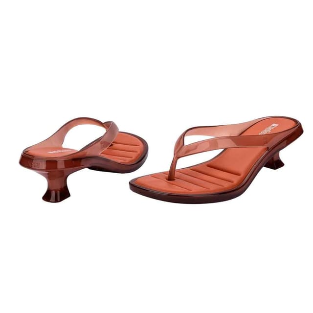 Melissa Shoes Melissa Shoes Women's Thong Kitten Heels in Brown - 3