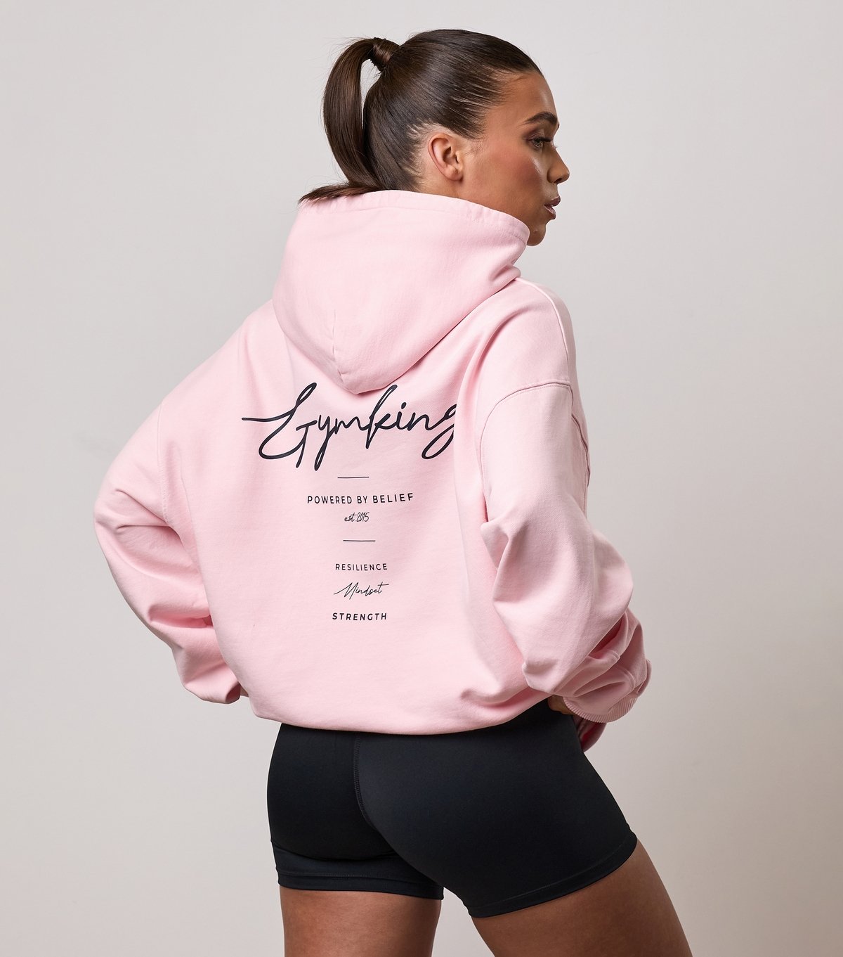 Gym King Women's Mauve Pink Washed Reset Oversized Hoodie Gym King New Look - 3