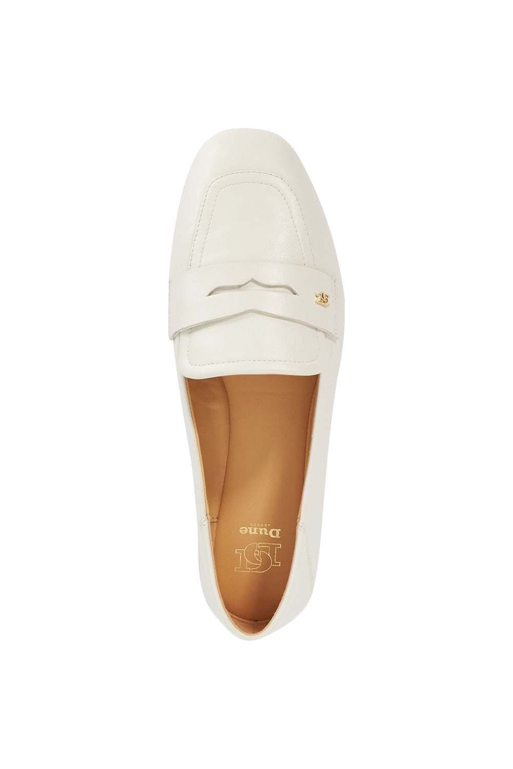 Dune London Dune London Women's 'Glances' Leather Loafers in White - 4
