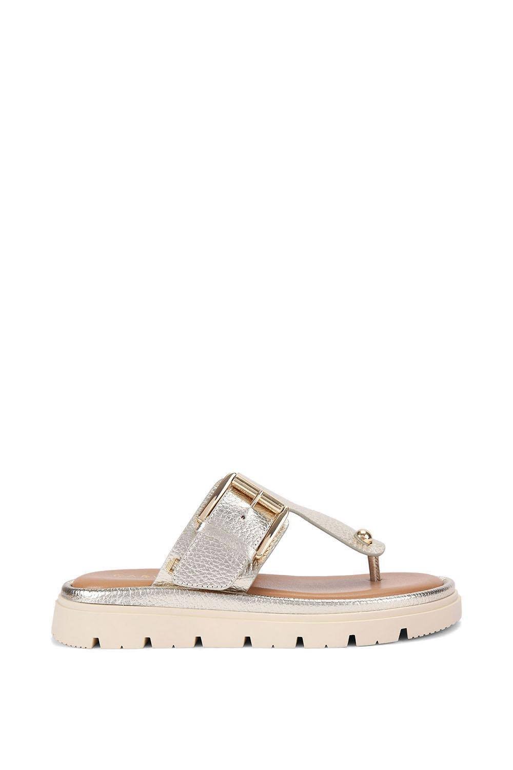 Carvela Carvela Women's 'Pavilion T Bar Mule' Leather Flats in Gold - 3