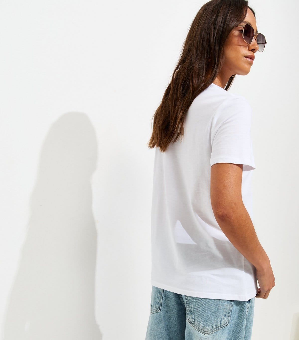 New Look Women's White Cotton Tulip Print Relaxed T-Shirt New Look - 4