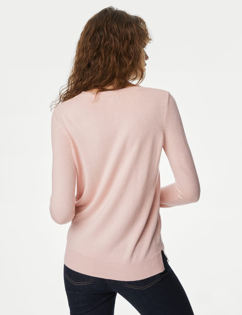 Marks & Spencer M&S Supersoft Crew Neck Jumper Dark Blue - 4