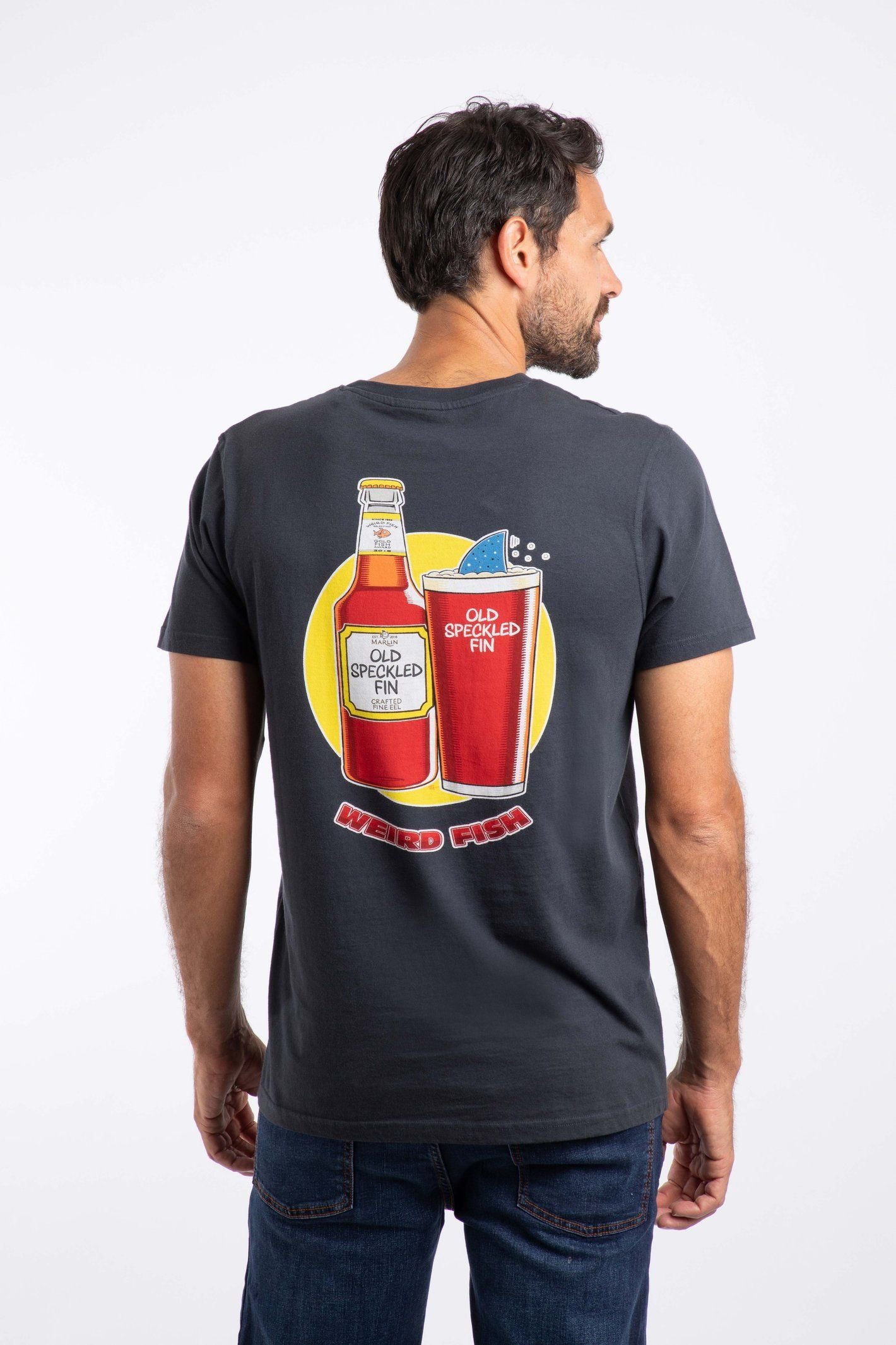 Weird Fish Weird Fish Men's Old Speckled Fin Artist T-Shirt in Navy - 3