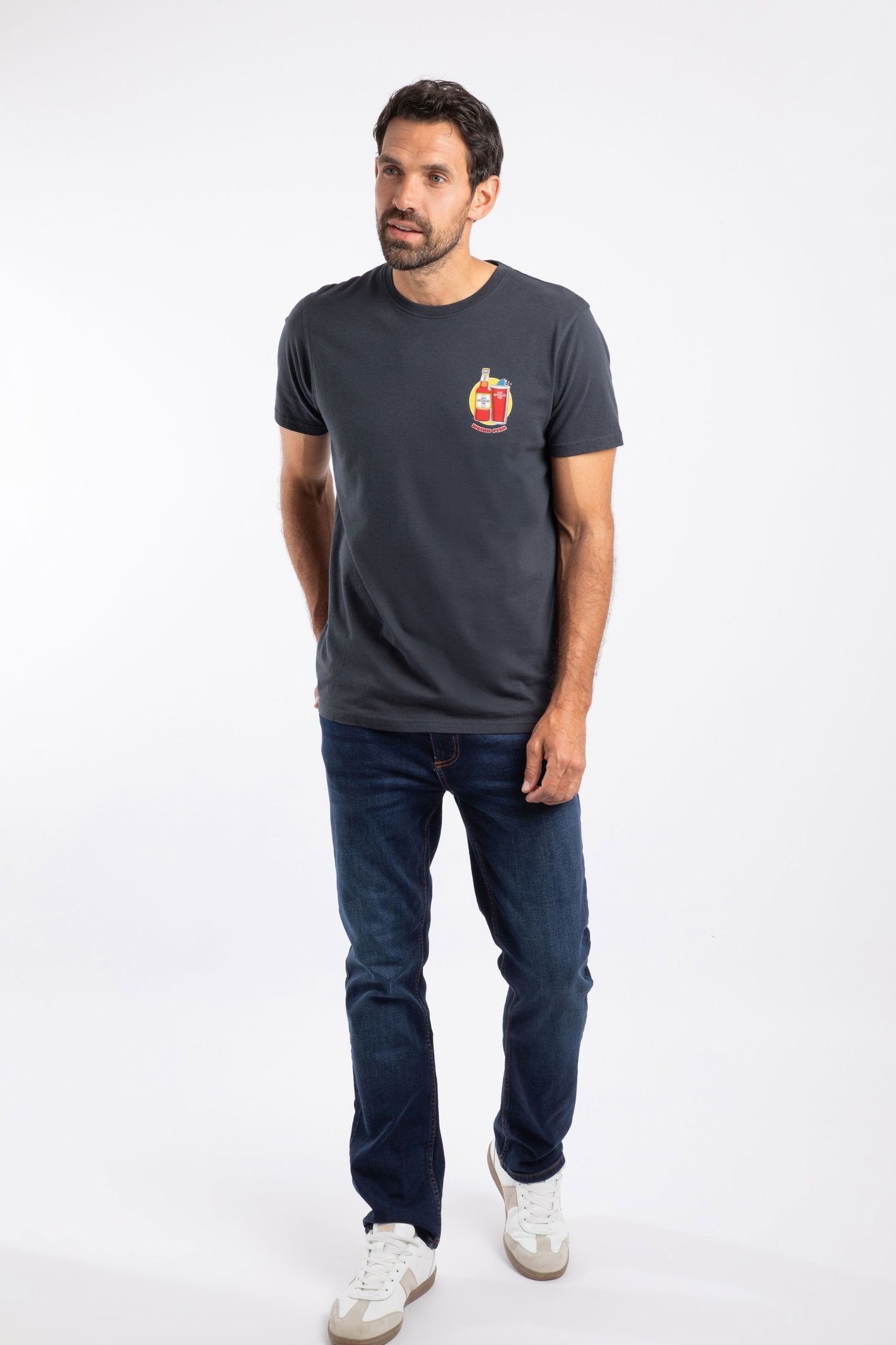 Weird Fish Weird Fish Men's Old Speckled Fin Artist T-Shirt in Navy - 4