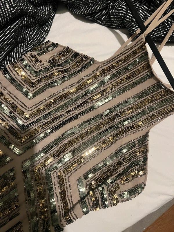 ASOS Fully Embellished strappy ASOS evening dress