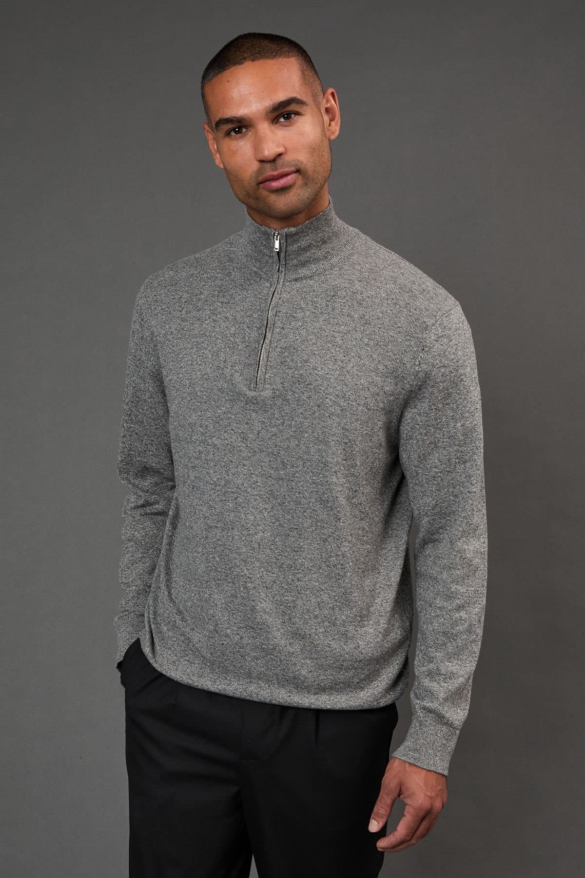 Burton Burton Men's Light Grey Half Zip Jumper