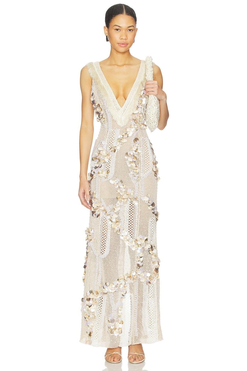 revolve Seashell Embroidery Gown