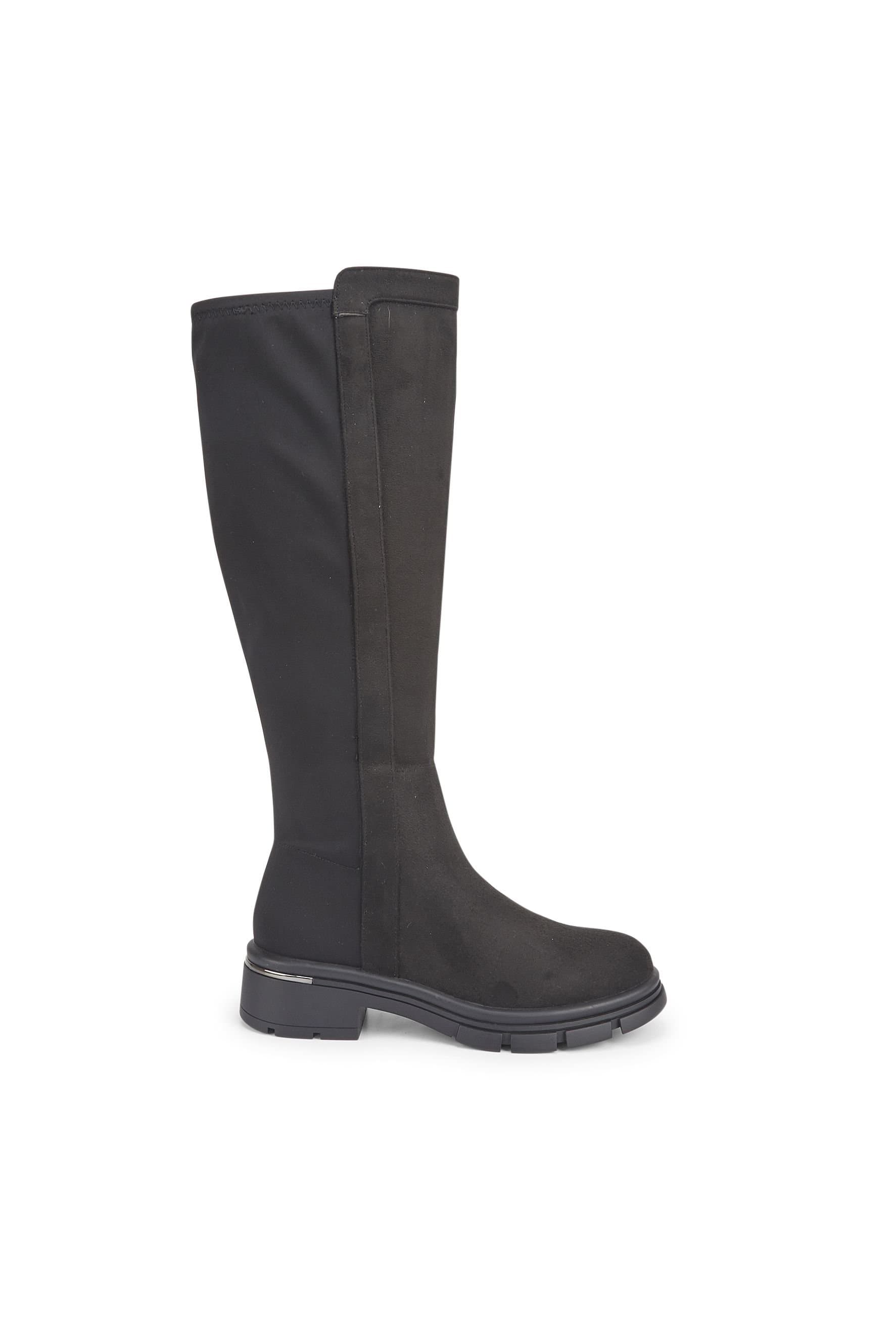 Truffle Collection Truffle Collection Women's Calf Boots Block Heel With Classic Zip Closure Shoes in Black