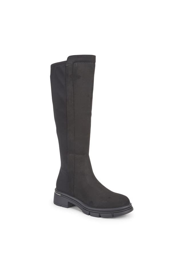 Truffle Collection Truffle Collection Women's Calf Boots Block Heel With Classic Zip Closure Shoes in Black - 2