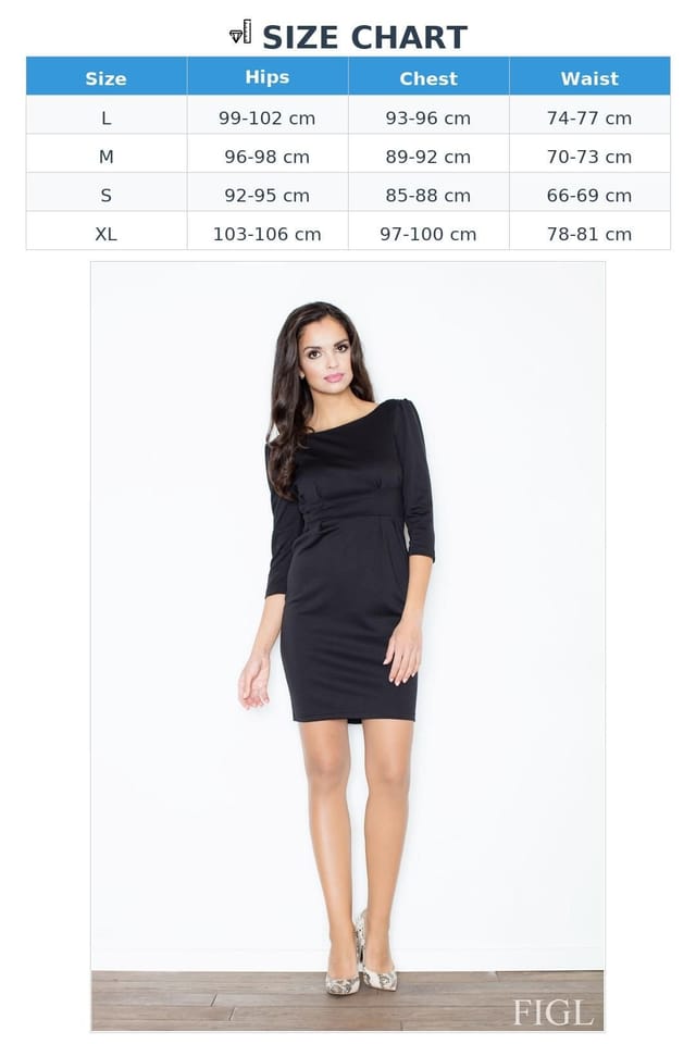 Love Lace Love Lace Women's Classic Draped Waist Day Dress Quarter Sleeves in Black - 3
