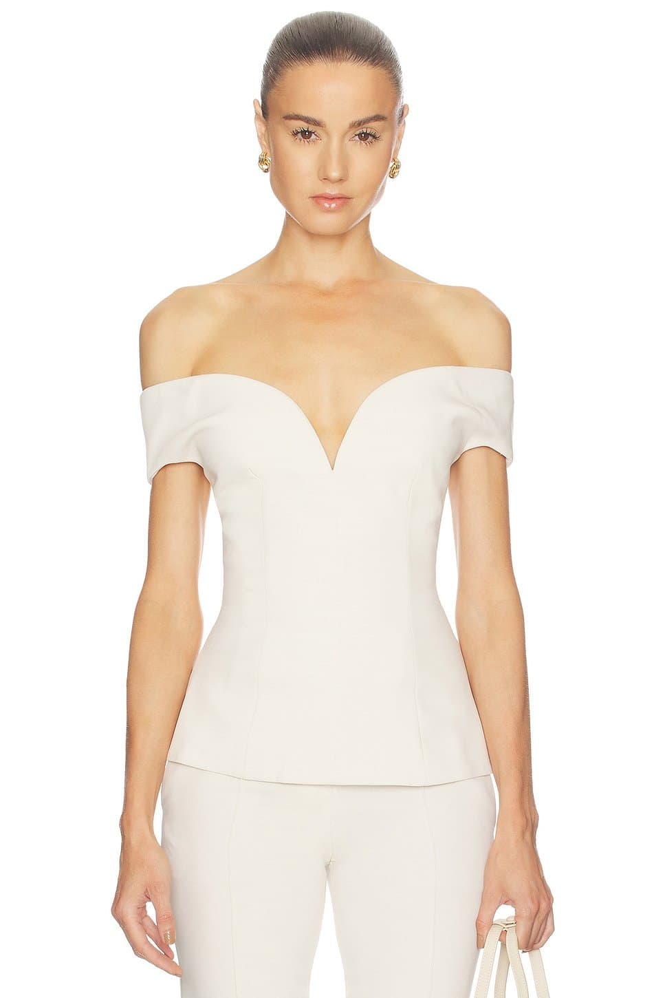 revolve Revolve Camila Coelho Ivory Off-Shoulder Top