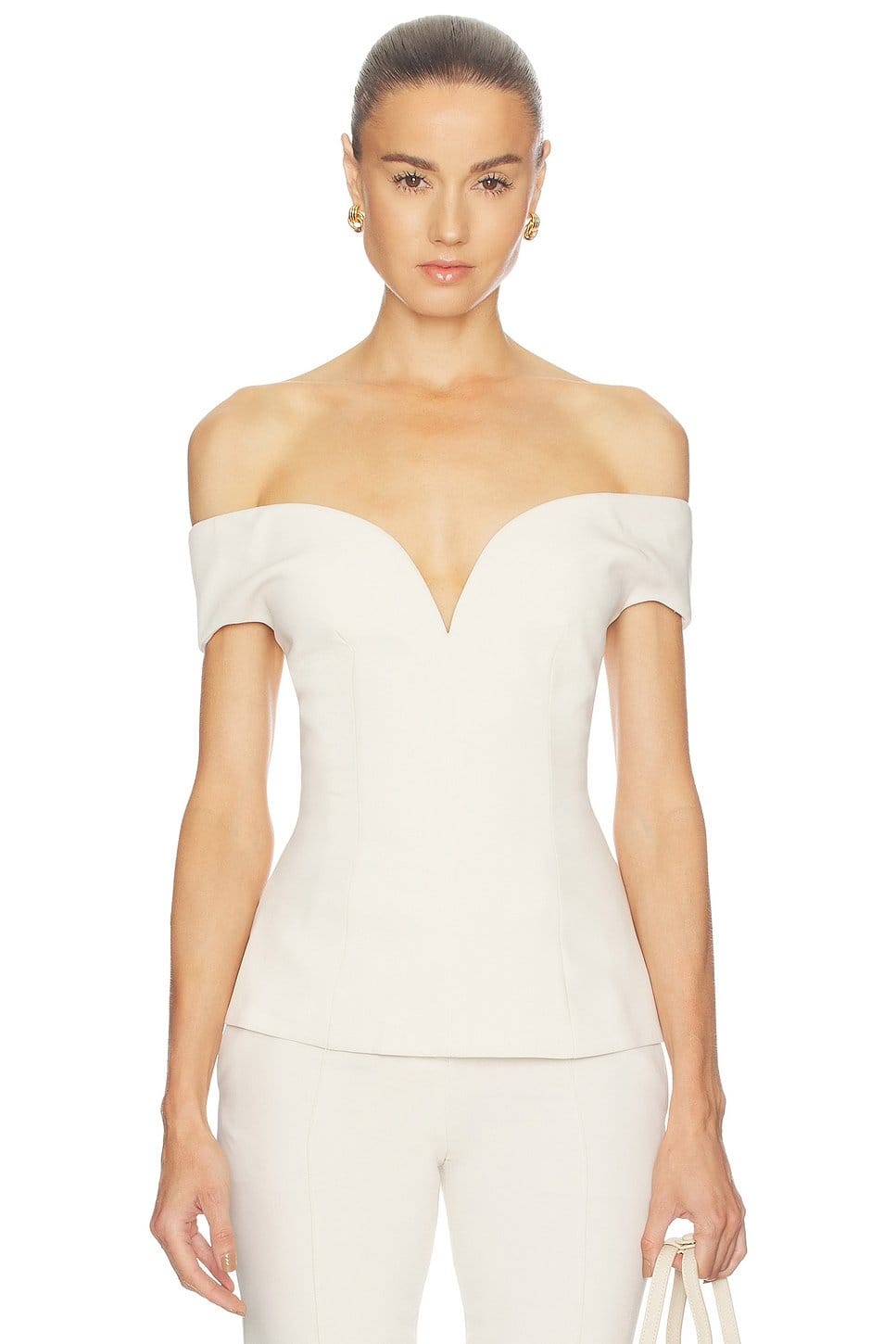 Revolve Camila Coelho Ivory Off-Shoulder Top