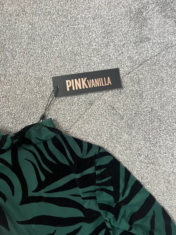 New Look Pink Vanilla Green and Black dress
