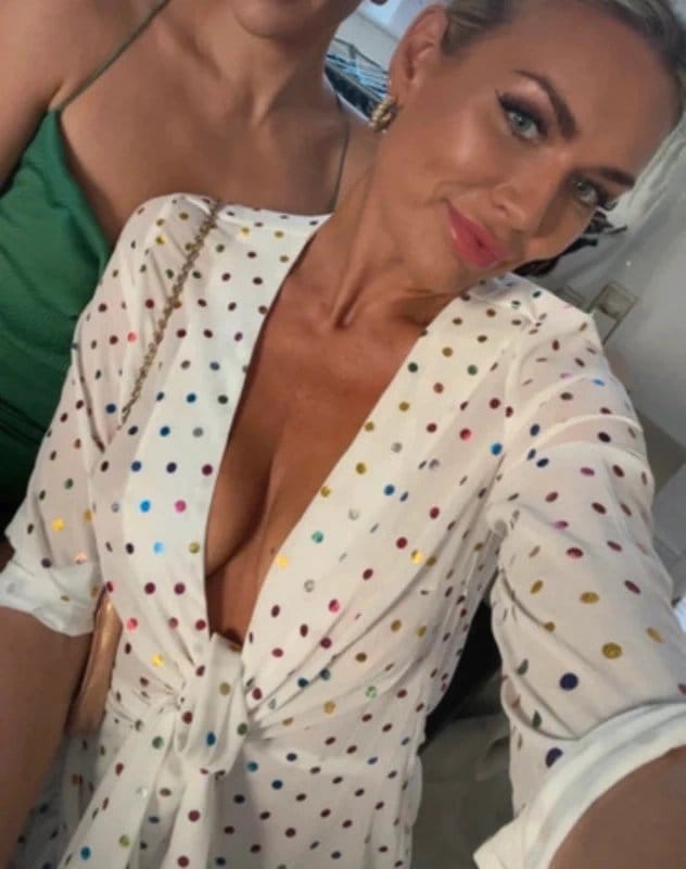 Never Fully Dressed Multi-Colour Polka Dot Wrap Dress UK 8