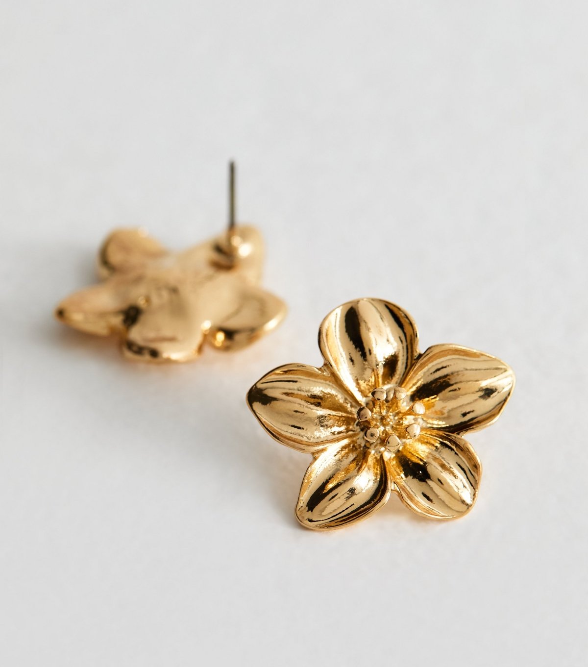 New Look Gold Tone Flower Stud Earrings New Look - 4